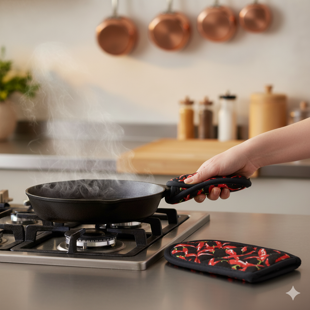 Winco Cotton Pan Handle Sleeve Chili Pepper Design HDH-6C