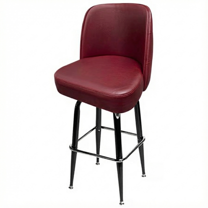 Oak Street Mfg. Swivel Bar Stool Black Square Frame SL8133