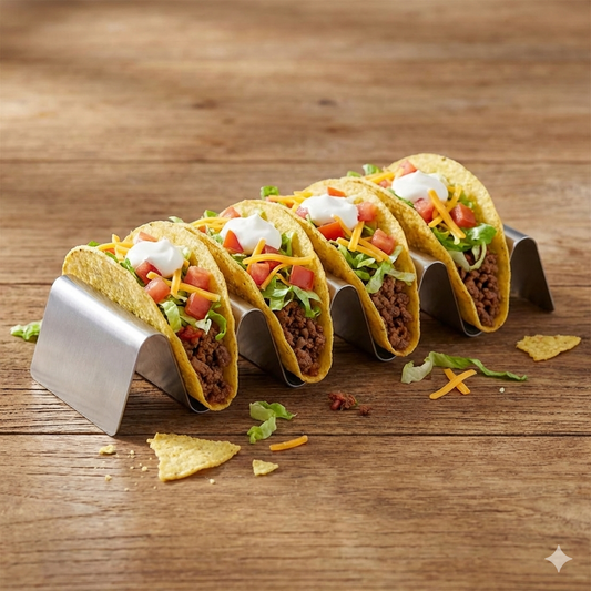 TableCraft Taco Taxi Server Stainless Steel 3-4 Slots TRS34