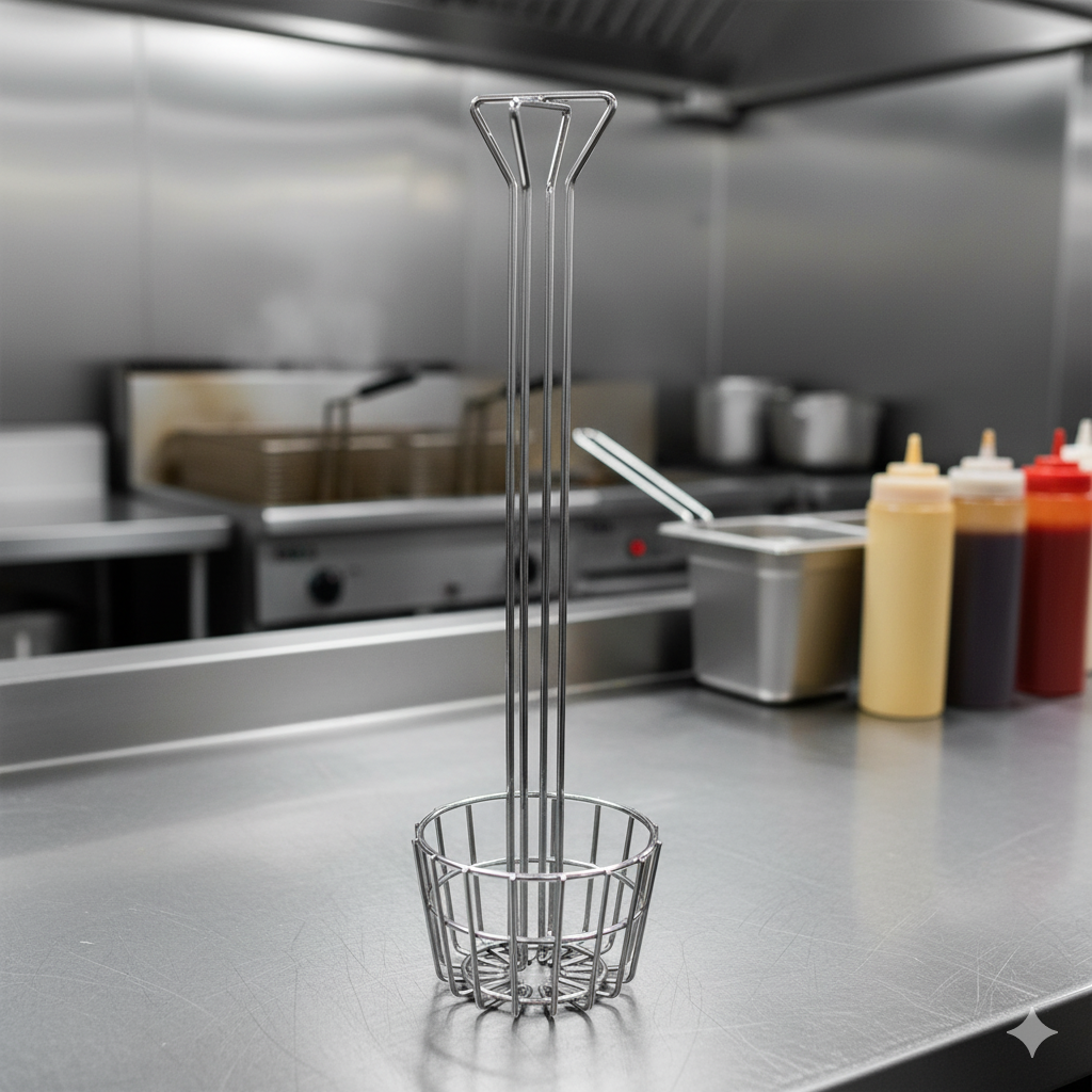 Winco Round Tortilla Shell Fry Basket 6.25" x 25" TB-25