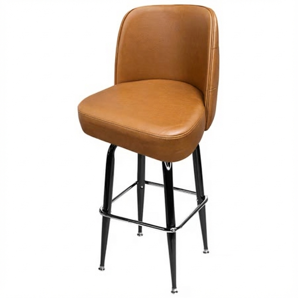 Oak Street Mfg. Swivel Bar Stool Black Square Frame SL8133