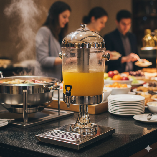 Winco Stainless Steel Juice Dispenser 2.5 Gallon 902