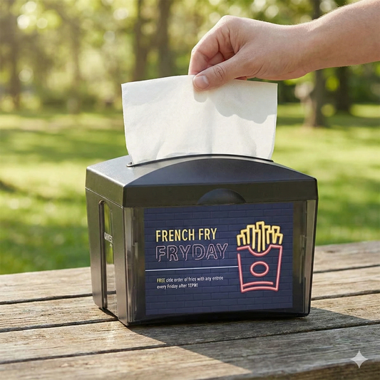 Tabletop Interfold  Smoke Black Napkin Dispenser