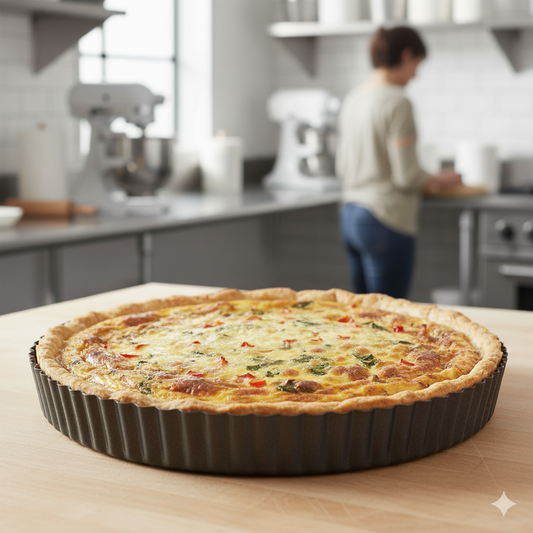 Winco Quiche Pan Non Stick Carbon Steel 8" FQP-8