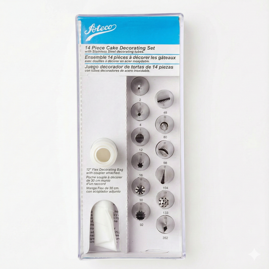 Ateco 14-Piece Piping Tip Decorating Set 333