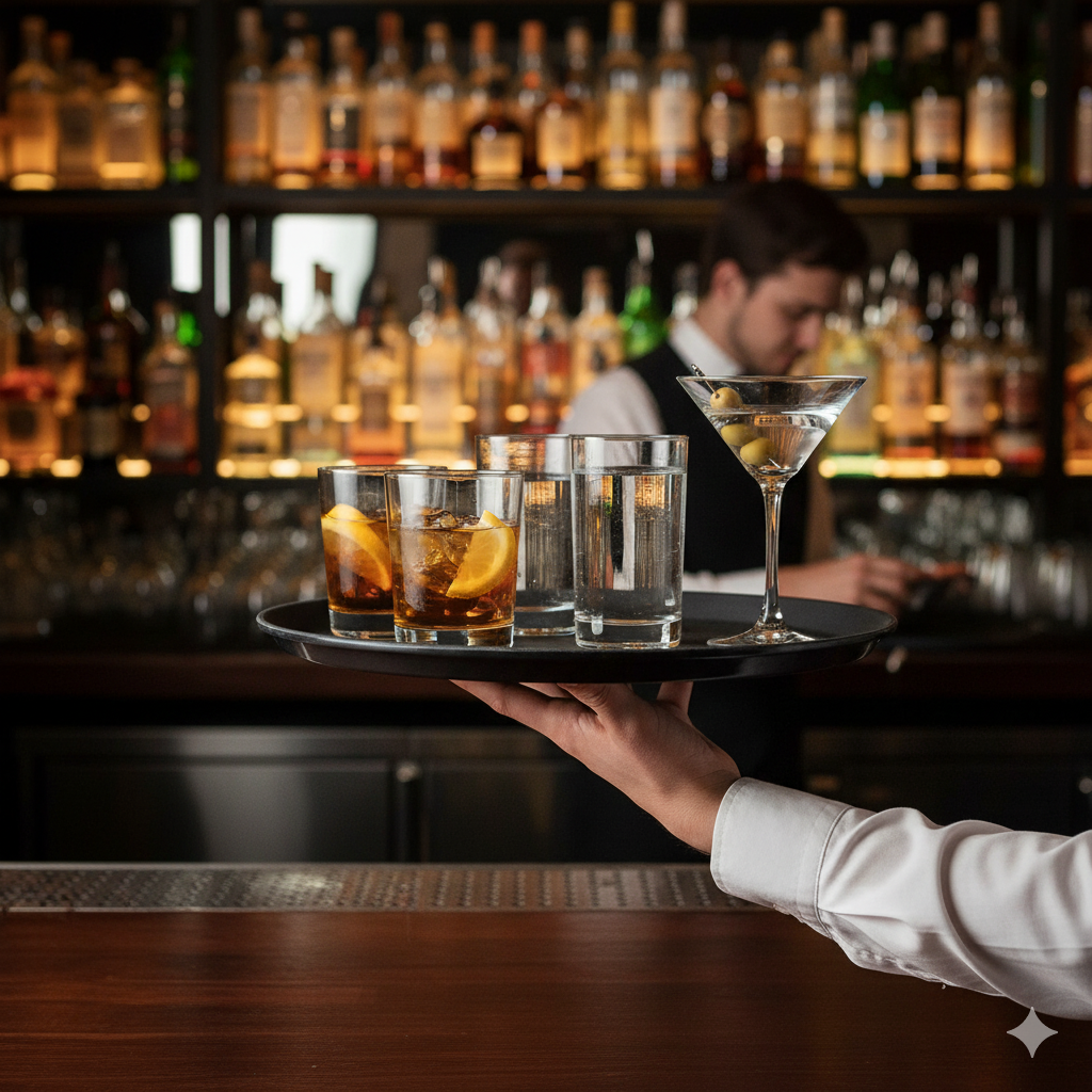 Winco Tray Round Black Plastic 16" Diameter TRH-16K