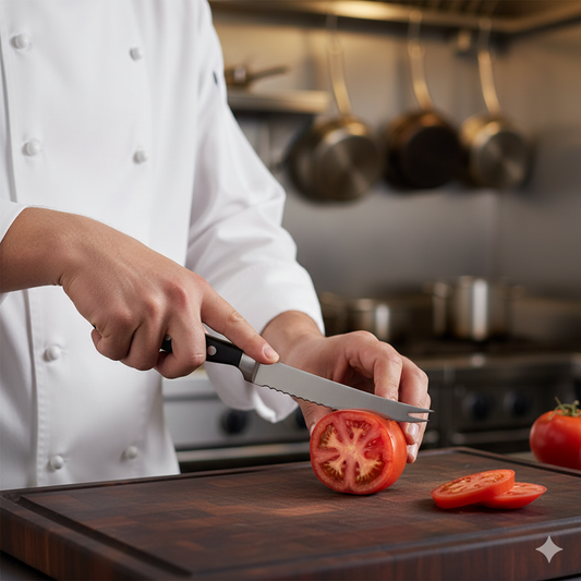 Winco Acero Tomato Knife Forged 5" Blade KFP-51