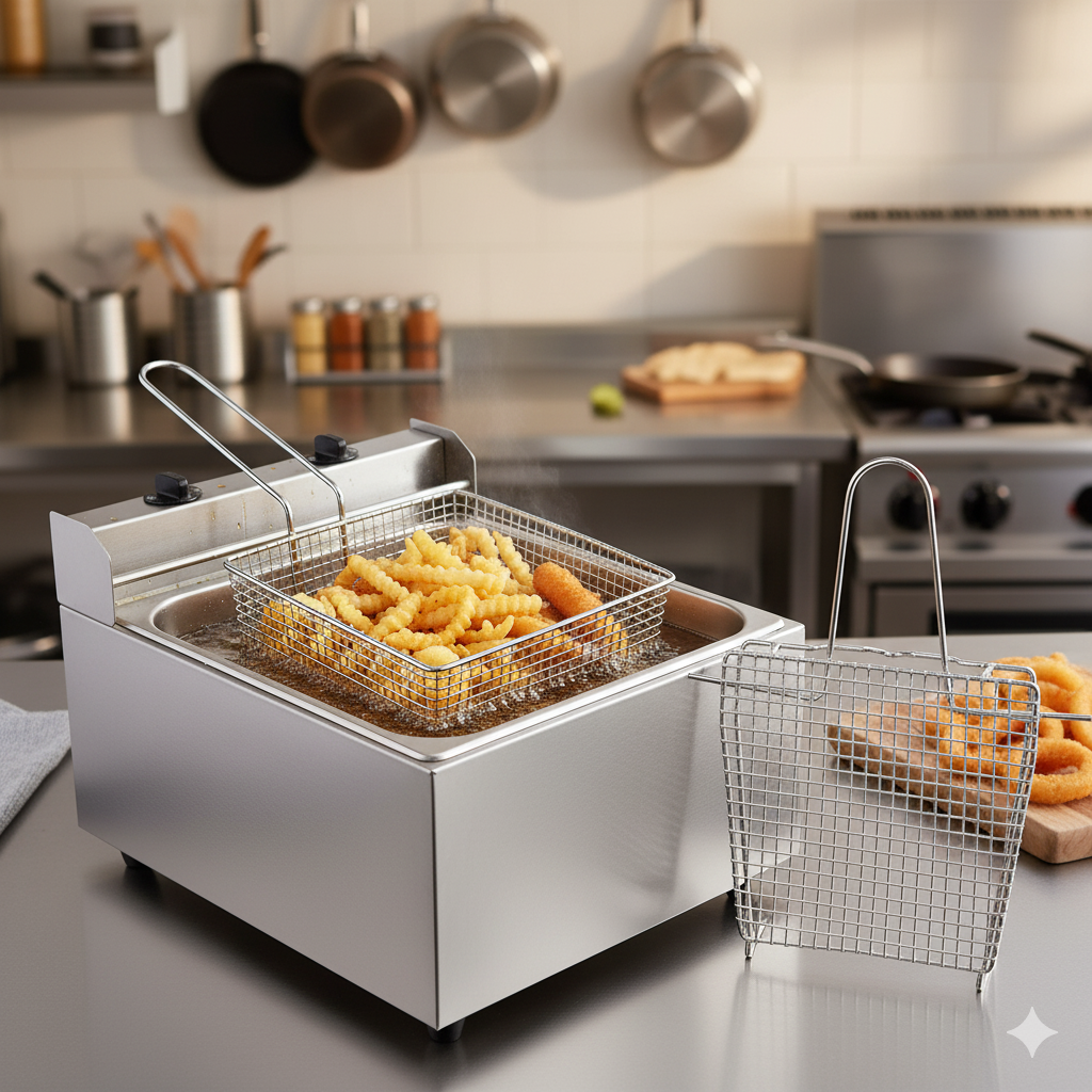 Winco Chrome Plated Fryer Basket Divider 8.5" FB-DIV