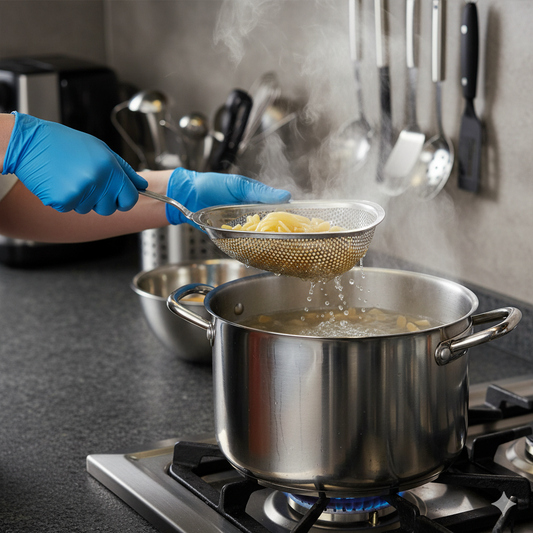 Winco Scoop Colander Stainless Steel Round 7"x4"W Bowl CODS-7