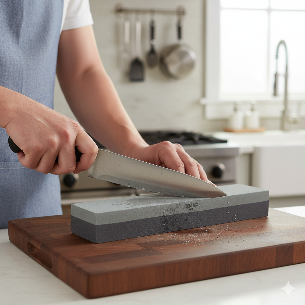 Winco Rectangular Sharpening Stone 8" x 2" x 1" SS-821