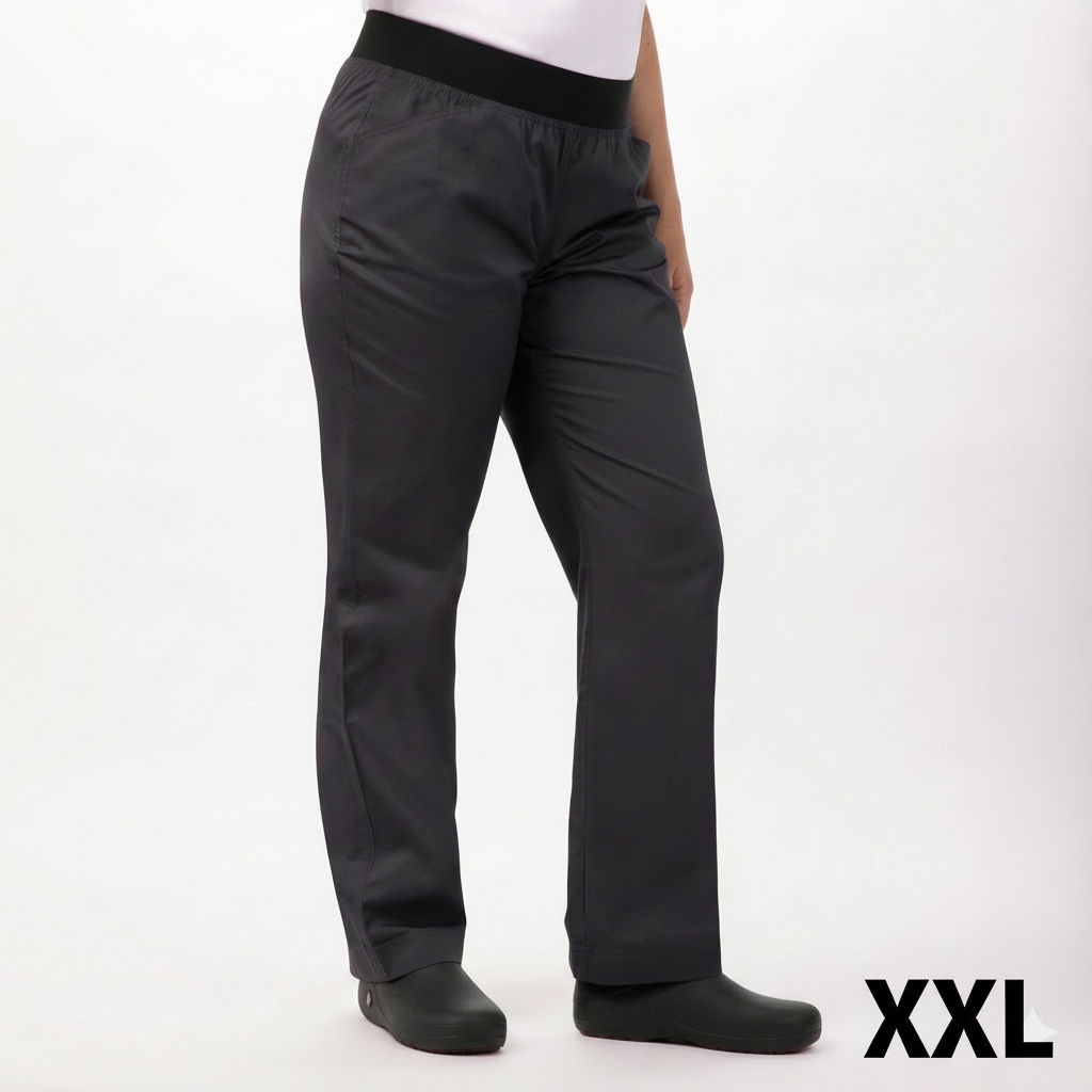 Chef Works Women's Lightweight Slim Pants Charcoal XXL PBN01W-CHR-2XL