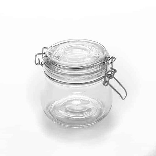 American Metalcraft Apothecary Glass Jar 16 oz. HMJ4