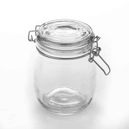 American Metalcraft Apothecary Glass Jar 26 oz. HMJ5
