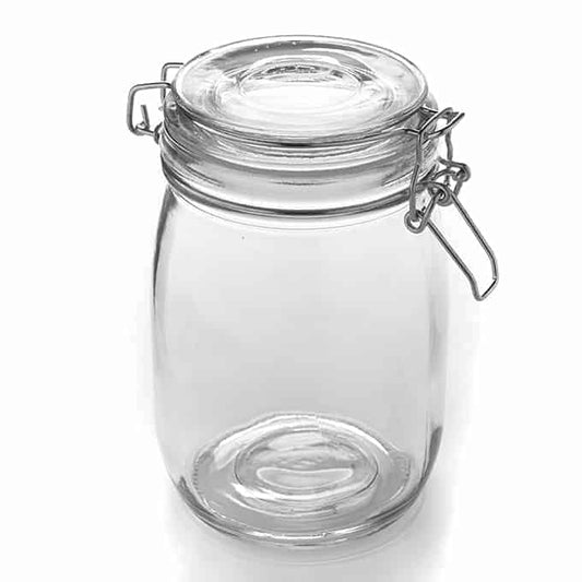 American Metalcraft Apothecary Glass Jar 35 oz. HMJ6