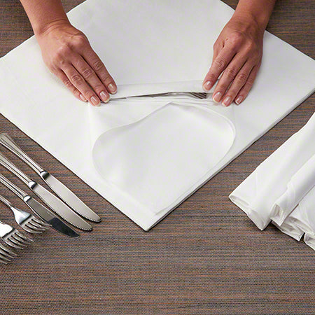 Hoffmaster White Flat Napkin 15" x 15" - 1200/Case