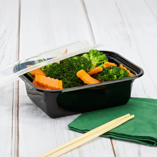 Microwaveable Plastic Container Oblong 12 oz. - 150/Case