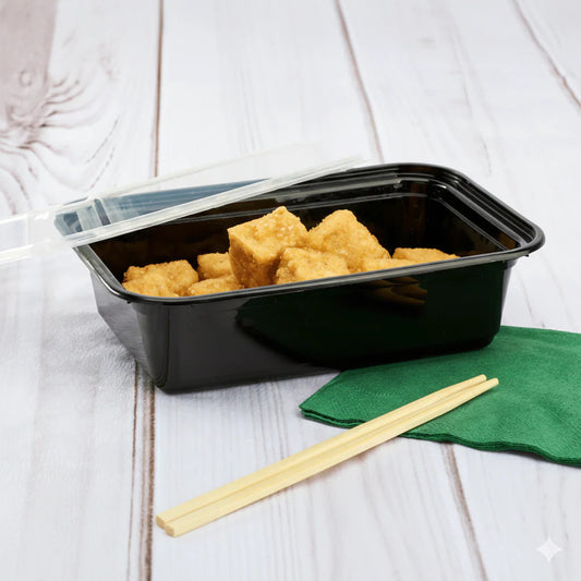 Microwaveable Plastic Container Oblong 24 oz. - 150/Case