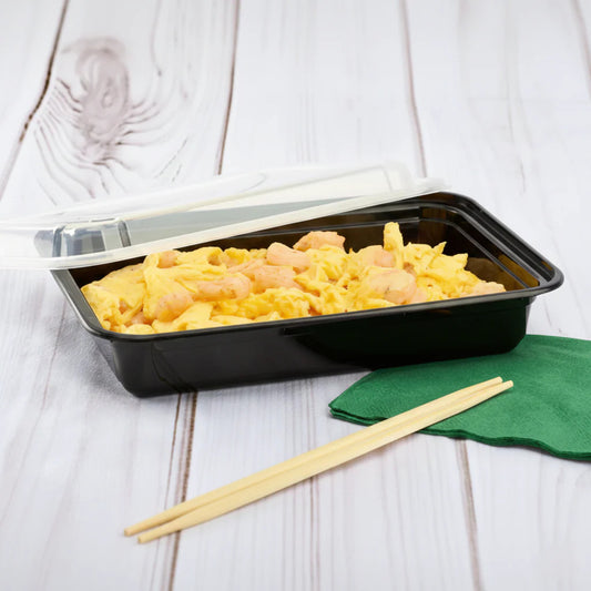 Microwaveable Plastic Container Oblong 28 oz. - 150/Case