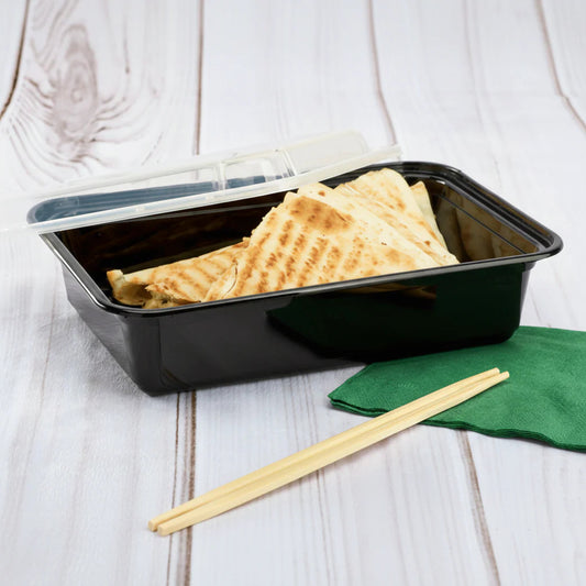 Microwaveable Plastic Container Oblong 38 oz. - 150/Case