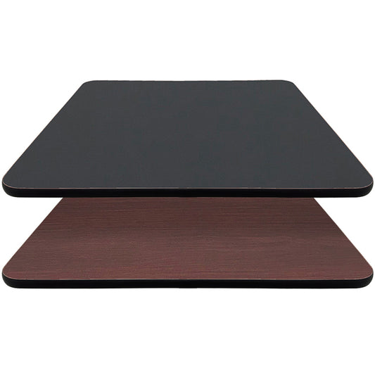 Oak Street Mfg. Reversible Table Top Rectangular Black/Mahogany 30" x 48"