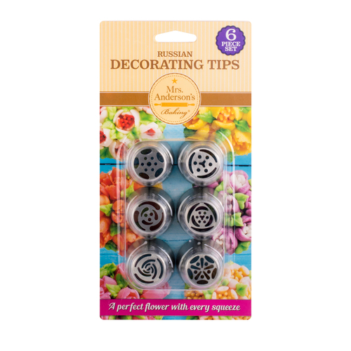 Harold Imports Russian Pastry Decorating Tips 6 Piece 22011