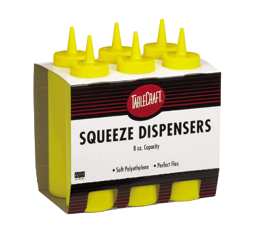 Tablecraft Products Plastic Squeeze Bottle 12 oz. Yellow C112M