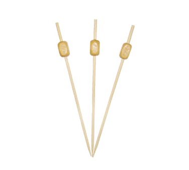 Town Food Equipment Bamboo Pick w/ Beige Rectangle 51606B