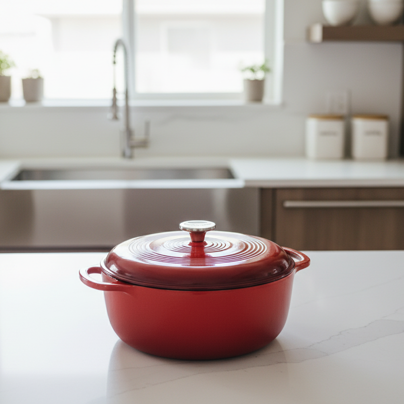Lodge Dutch Oven 4.5 Qt. Red EC4D43