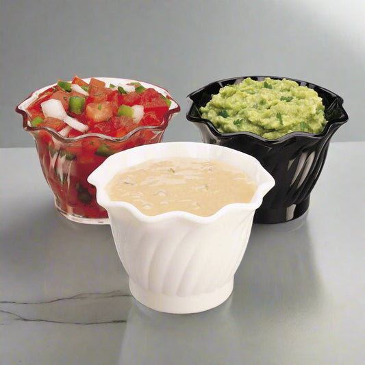 Cambro Swirl Bowl White 5 oz. SRB5CW148