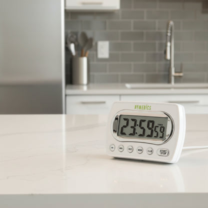 Taylor 584721 24-Hour Digital Kitchen Timer & Clock with Chrome Accents