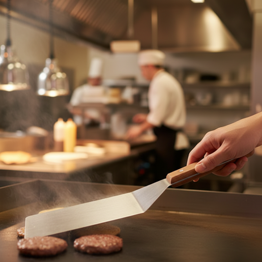 Winco Turner Stainless Steel Satin Finish 8" x 4" Blade TN48