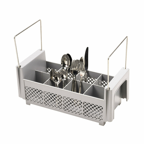 Cambro Half Size Flatware Rack w/ Handles Gray 8FB434151