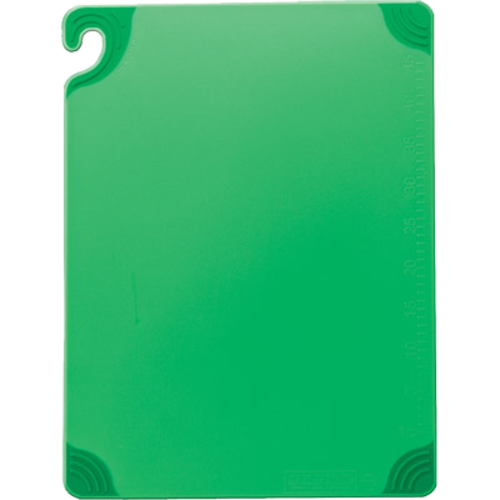 San Jamar Saf-T-Grip X-Pediter Green 9" x 12" Cutting Board CBG912GN