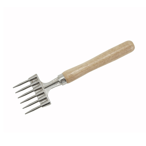 Winco Ice Chipper 6-Prong Nickeled Steel with Wooden Handle 9" x 2.5" ICH-9