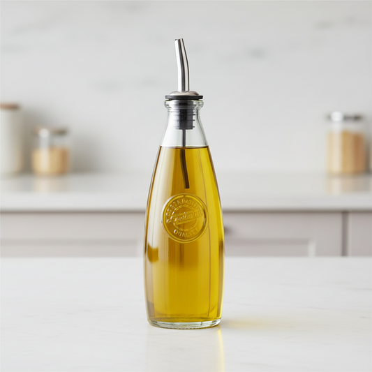 TableCraft Oil & Vinegar Bottle w/ Pourer Green Tint 12 oz. 6619