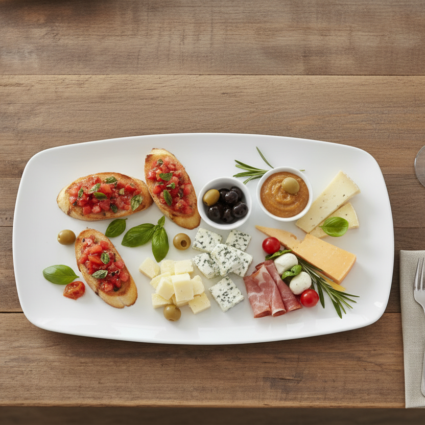 Harold Imports White Porcelain Plate 6"x9.5" SS-68