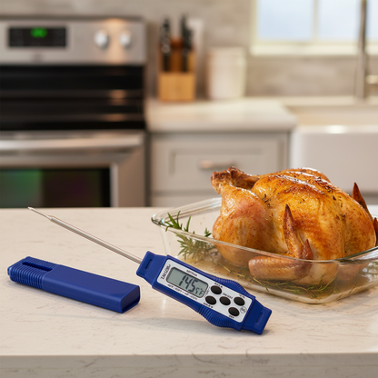 Taylor 9877FDA Compact Waterproof Digital Pocket Thermometer, -40°F to 450°F