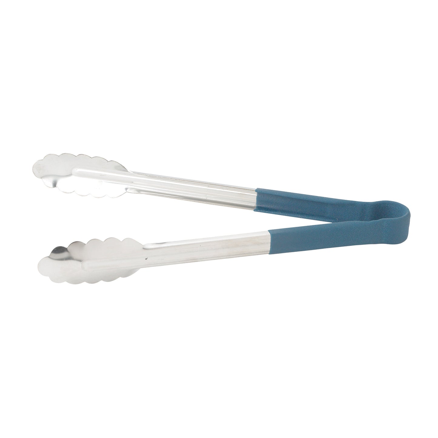 Winco Utility Tongs Stainless Steel with Blue Polypropylene Handle 12" UTPH-12B