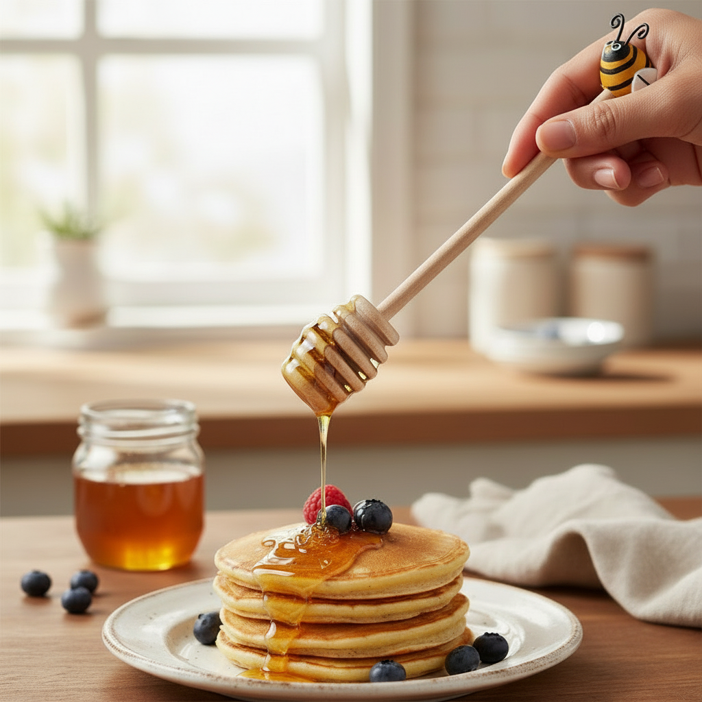 Harold Imports Beehive Honey Dipper Natural Wood 80921PRO