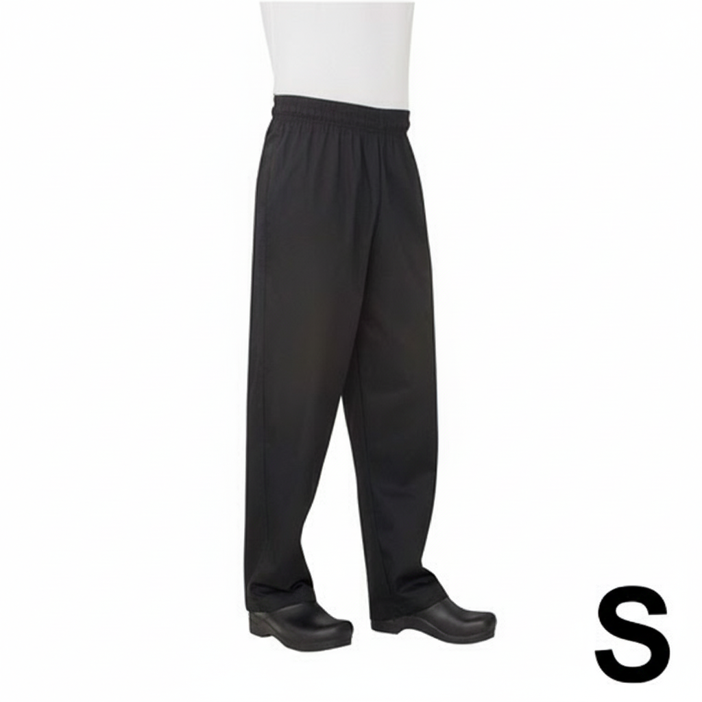 Chef Works Essential Baggy Pants Black Small NBBP-000-S