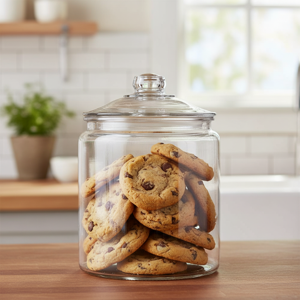 Anchor Hocking Heritage Hill Jar with Glass Cover 1 gal. (3800 ml.) 69349AHG17