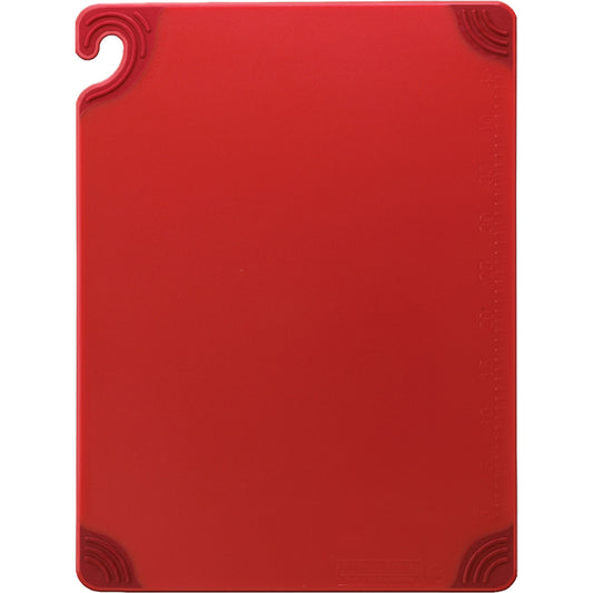 San Jamar Saf-T-Grip X-Pediter Red  9" x 12" Cutting Board CBG912RD