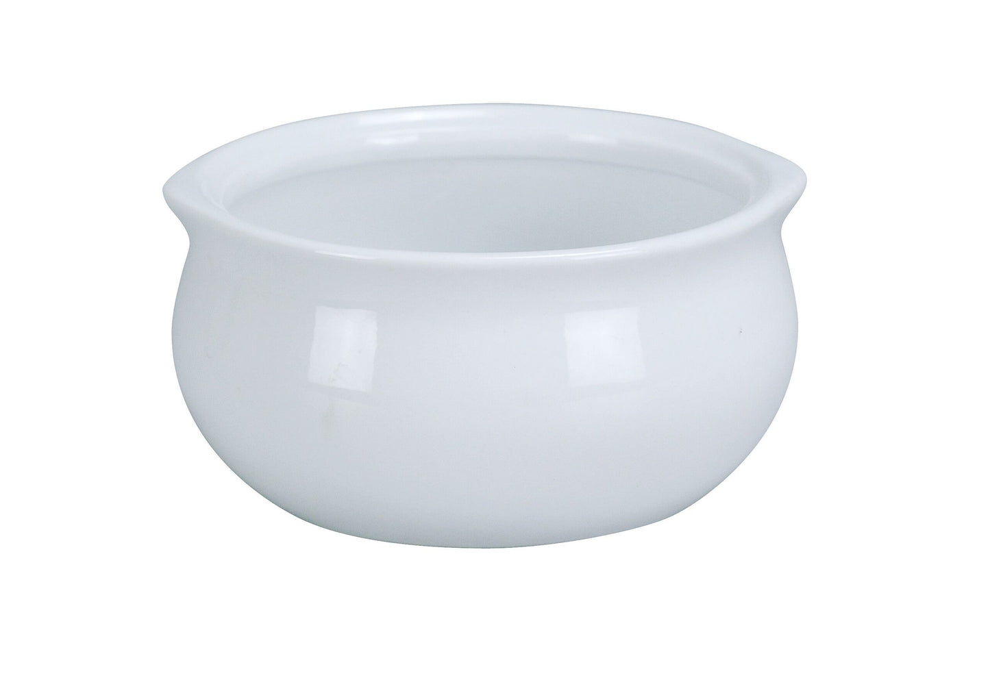 Yanco White Onion Soup Crock Ceramic 12 oz. OS-12-P - 24/Case
