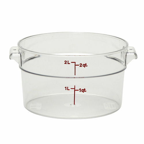 Cambro Polyethylene Clear Round Food Storage Container 2 Qt. RFSCW2135