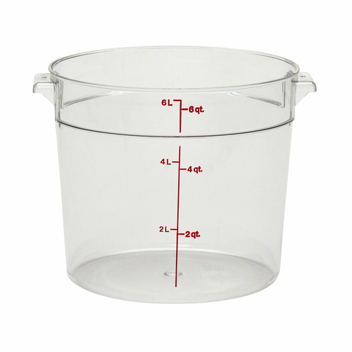 Cambro Polyethylene Clear Round Food Storage Container 6 Qt. RFSCW6135