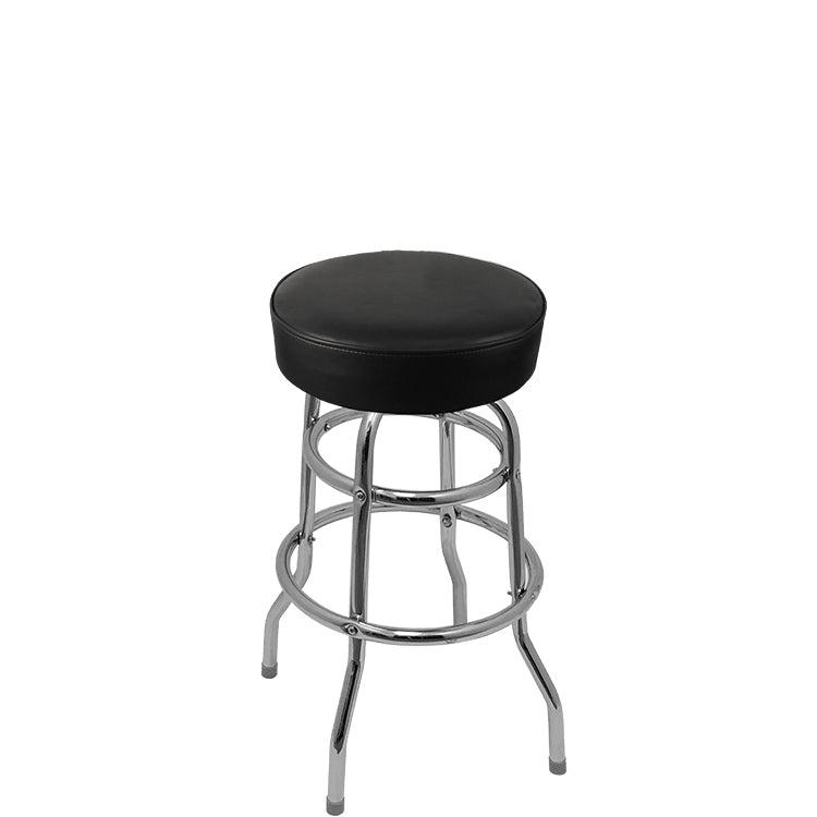 Oak Street Mfg. Black Chrome Frame Button Top Swivel Bar Stool SL2129-BLK