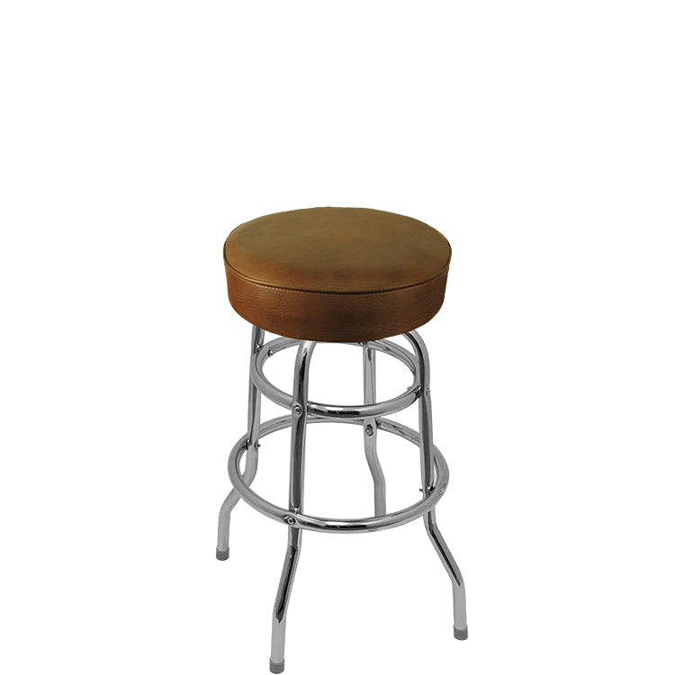 Oak Street Mfg. Black Chrome Frame Button Top Swivel Bar Stool SL2129-BLK