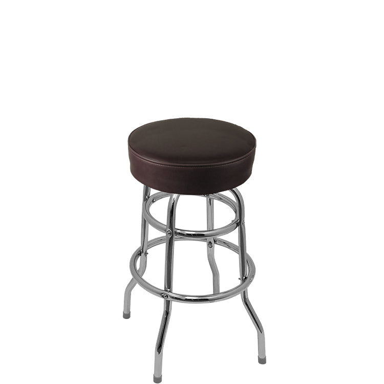Oak Street Mfg. Black Chrome Frame Button Top Swivel Bar Stool SL2129-BLK