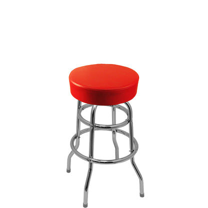 Oak Street Mfg. Black Chrome Frame Button Top Swivel Bar Stool SL2129-BLK