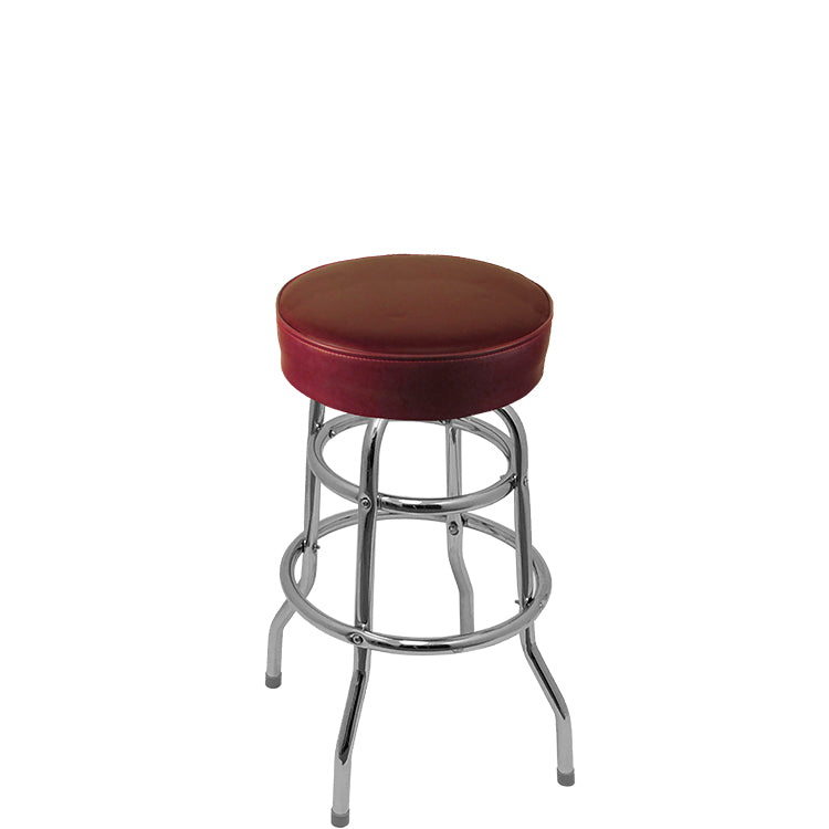 Oak Street Mfg. Black Chrome Frame Button Top Swivel Bar Stool SL2129-BLK